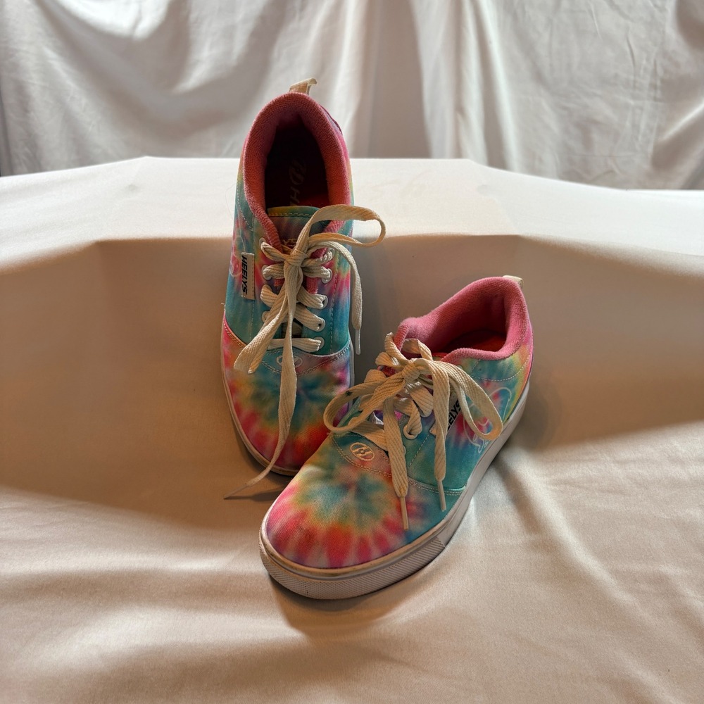 Heelys Ivory Ella Tie Dye Roller Shoes Womens 5 Youth 4 Canvas Skate Sneakers